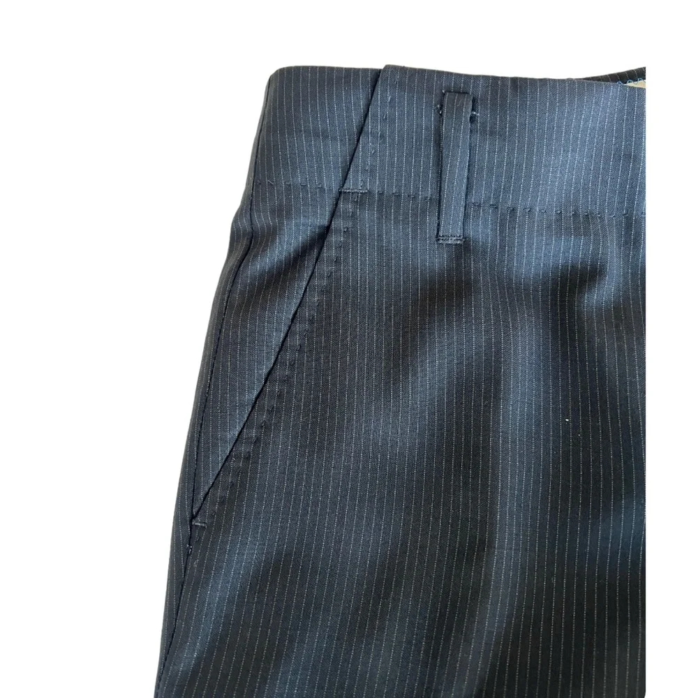 J Crew Pin Stripe Lined Straight Leg BlueTrousers Size 2